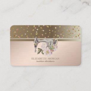 Carte De Visite Pots professionnels Confetti Floral Machine à coud