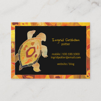 Carte De Visite Potter de tortue d'art autochtone