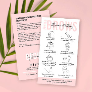 Carte De Visite Poudre Ombre Féminine Brosse Instructions de suivi