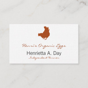 Carte De Visite Poule [poulet, agriculteur, oeufs organiques]