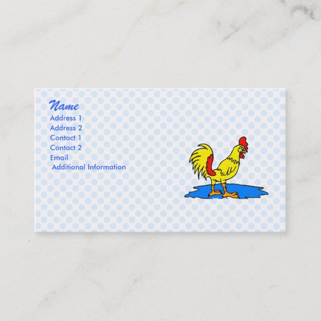 Carte De Visite Poulet de fournisseur (Devant)