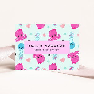 Carte De Visite poulpe, méduse, Centre de jeux, Centre d'activités