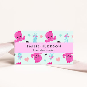 Carte De Visite poulpe, méduse, Centre de jeux, Centre d'activités