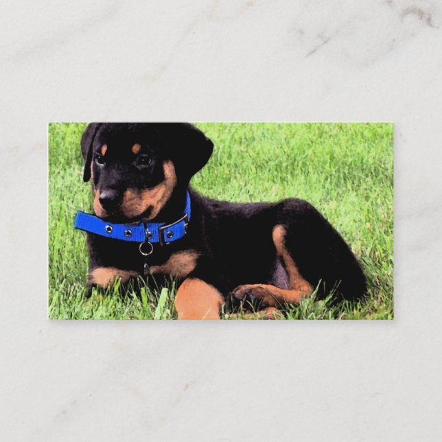 Carte De Visite poupée rottweiler (Devant)