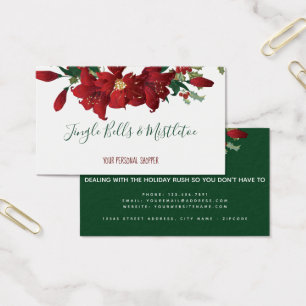 Carte de visite pour acheteur personnel de Noël av