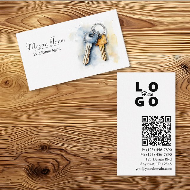 Carte de visite pour agence immobilière, agent imm (Créateur téléchargé)