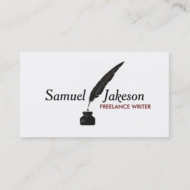 Carte de visite pour AUTEURS & ÉCRIVAINS (Devant)