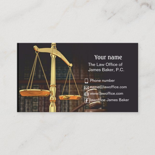 Carte de visite pour avocat, avocate, conseiller j (Devant)