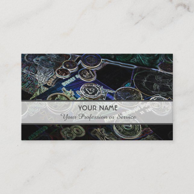 Carte De Visite Pour banquiers professionnels ou experts financier (Devant)