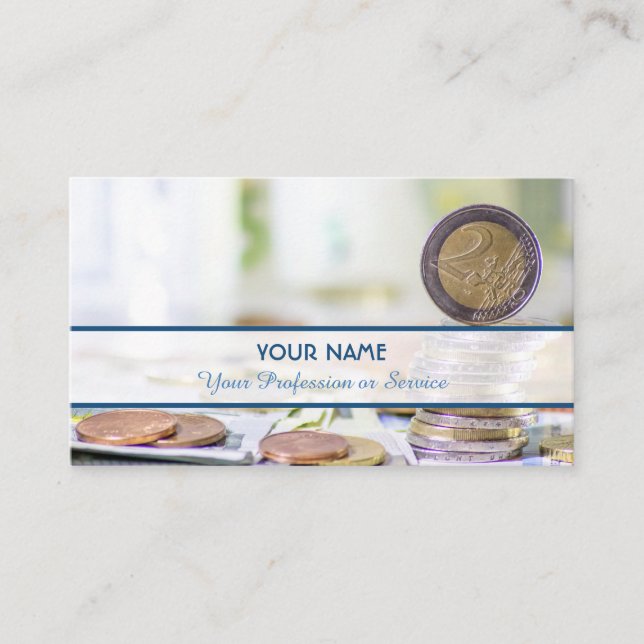 Carte De Visite Pour banquiers professionnels ou experts financier (Devant)