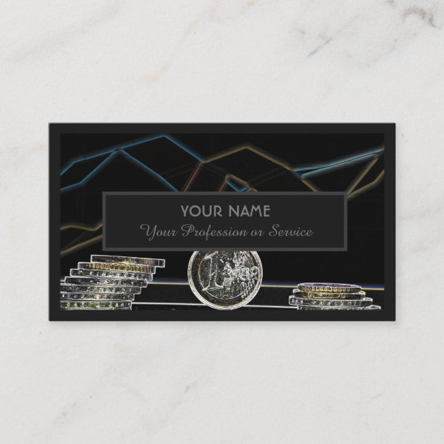 Carte De Visite Pour banquiers professionnels ou experts financier (Devant)