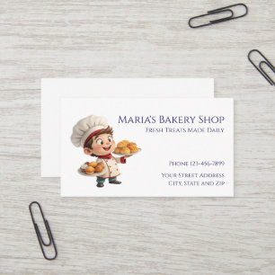 Carte de visite pour boulanger décorateur de gâtea