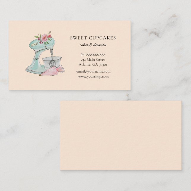 Carte de visite pour boulangerie avec mitigeur de  (Devant / Derrière)
