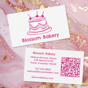 Carte de visite pour boulangerie de gâteaux et tra