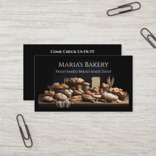 Carte de visite pour boulangerie et café