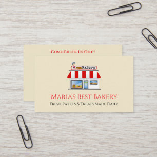 Carte de visite pour boulangerie et café