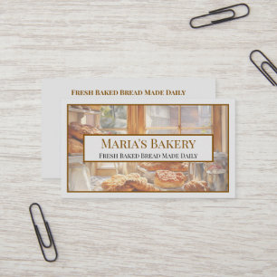 Carte de visite pour boulangerie et café