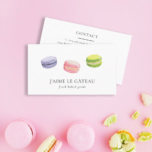 Carte de visite pour boulangerie / pâtisserie maca
