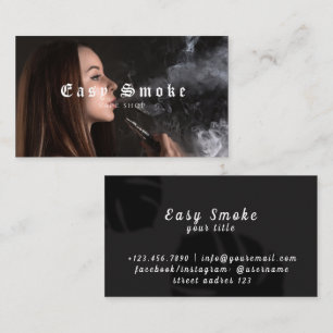 Carte de visite pour boutique de vapotage pour fil
