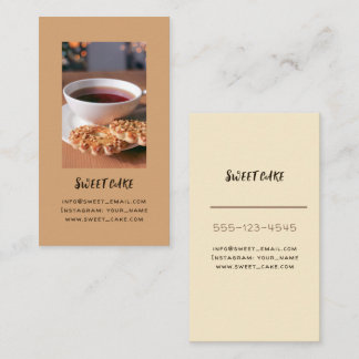 Carte de visite pour café & boulangerie.