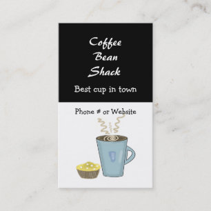 Carte de visite pour café et muffin