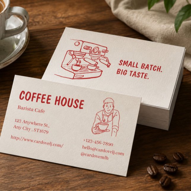 Carte de visite pour café moderne (Créateur téléchargé)