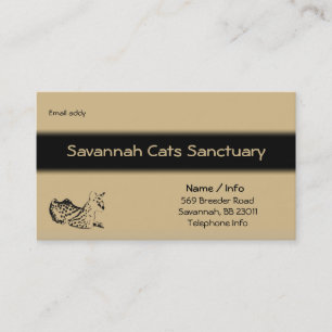 Carte de visite pour chat Savannah / Personnalisab