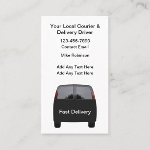 Carte de visite pour chauffeur de livraison local 