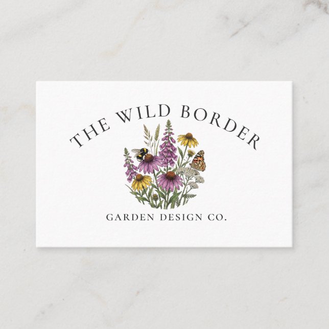 Carte de visite pour concepteur de jardin ami des  (Devant)