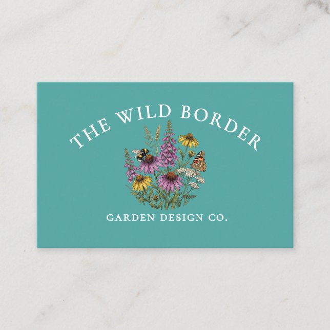 Carte de visite pour concepteur de jardin ami des  (Devant)
