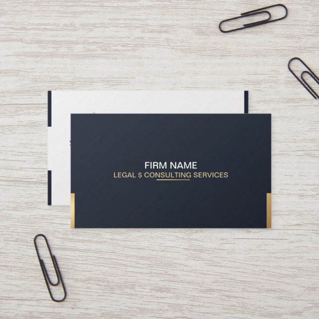 Carte de visite pour conseil juridique (Devant/Arrière en situation)