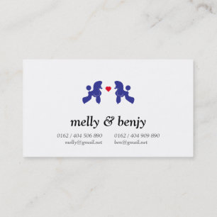 Carte de visite pour couple de caniches – Minimali