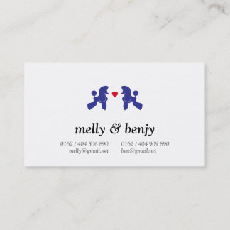Carte de visite pour couple de caniches – Minimali