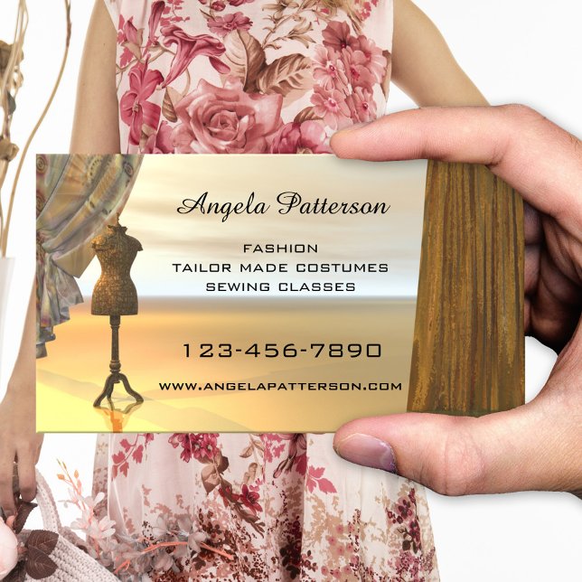Carte de visite pour cours de couture de mode (Business card for anyone in the fashion industry as well as for teachers giving sewing lessons)