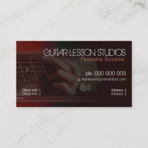 Carte de visite pour cours de musique de GUITARE