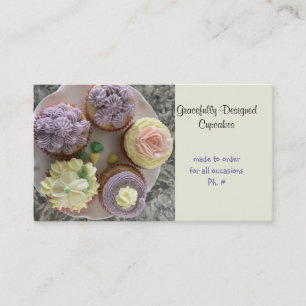 Carte de visite pour cupcakes décorés avec goût