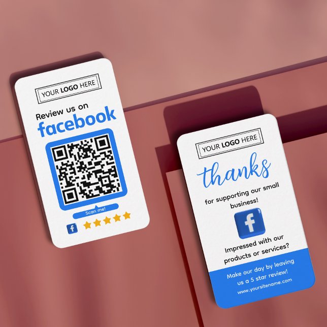 Carte de visite pour demande d'avis sur Facebook (Facebook review request)