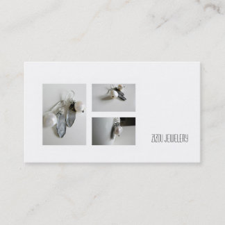Carte de visite pour des vendeurs de bijoux,