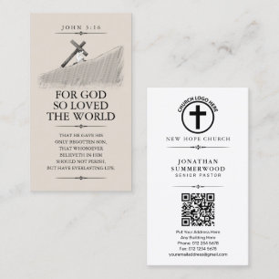 Carte De Visite Pour Dieu A Tant Aimé Le Monde Thème Biblique