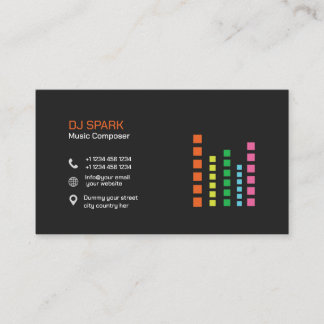 Carte de visite pour DJ Business