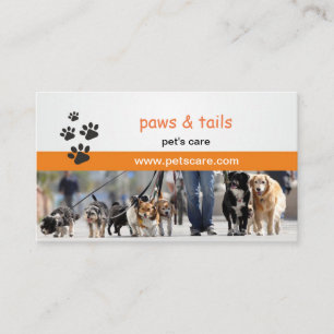 carte de visite pour dresseurs de chiens