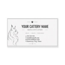 Carte de visite pour éleveur de Maine Coon minimal