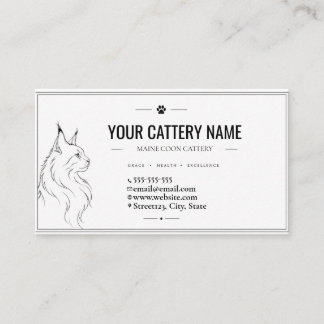 Carte de visite pour éleveur de Maine Coon minimal