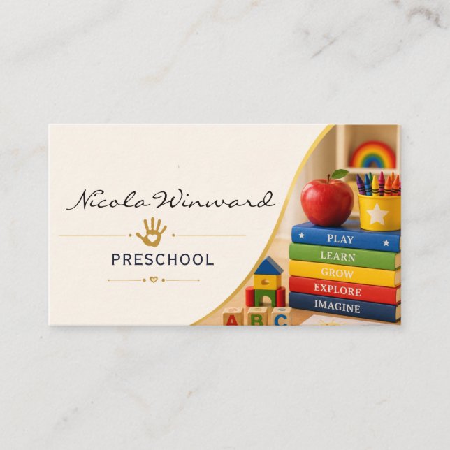 Carte de visite pour enseignant de maternelle (Devant)