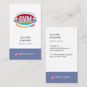 Carte de visite pour entraîneur de fitness