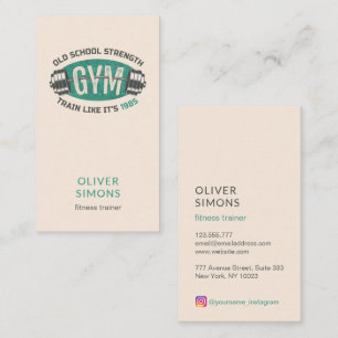 Carte de visite pour entraîneur de fitness