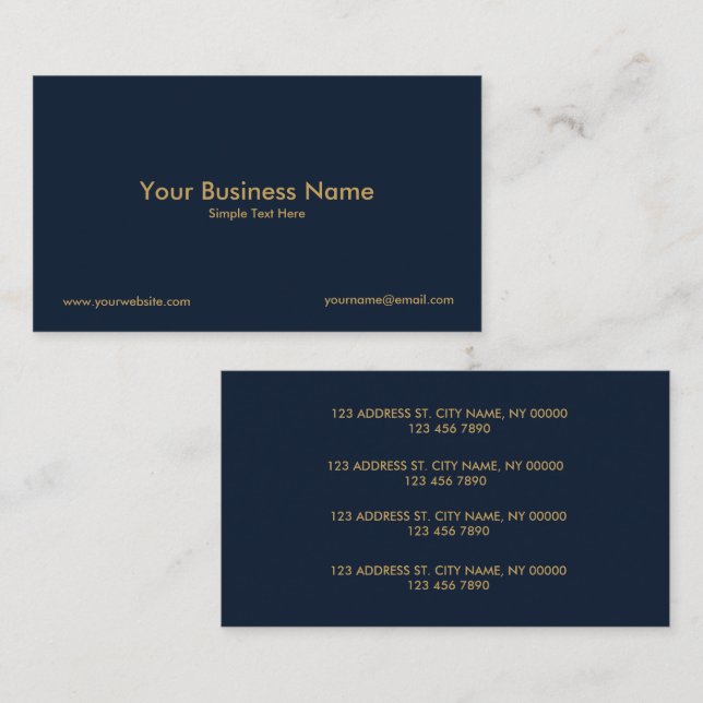 Carte de visite pour entreprise à plusieurs emplac (Devant / Derrière)
