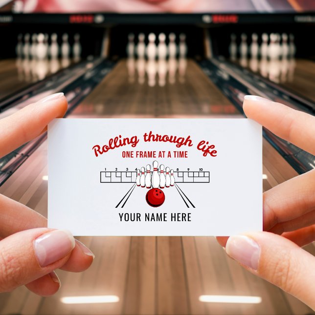 Carte de visite pour entreprise de bowling Rolling (Créateur téléchargé)