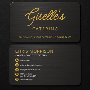 Carte de visite pour entreprise de catering de che