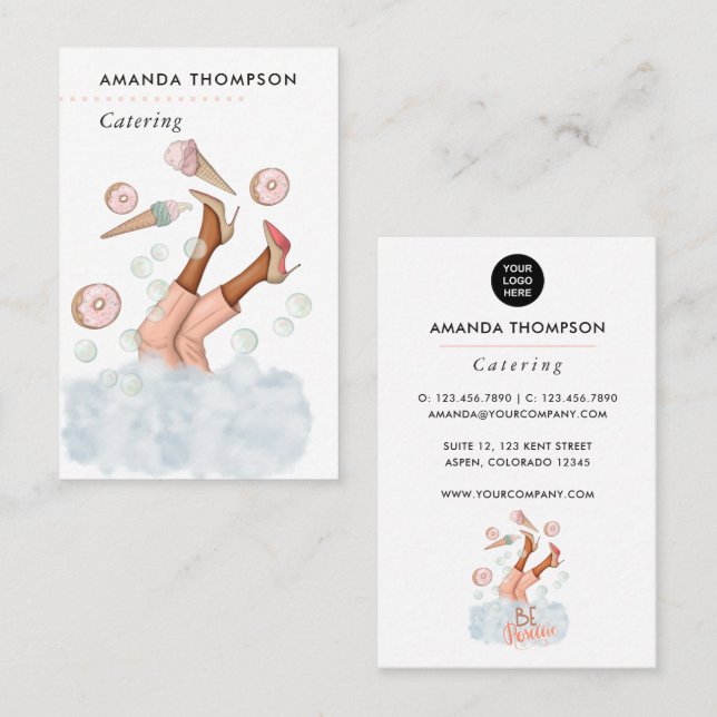 Carte de visite pour entreprise de catering d'évén (Devant / Derrière)